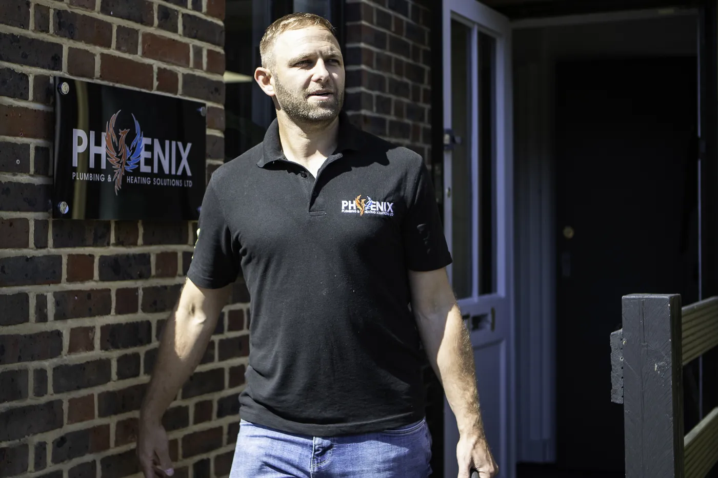 Phoenix director Luke outside the Phoenix office in Maidstone
