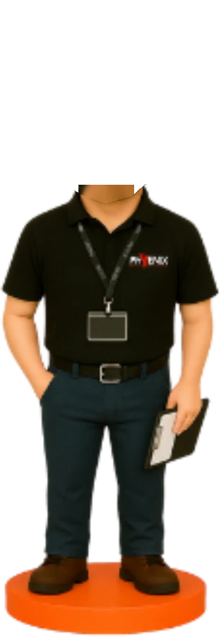 Bobble-head figure of Luke Brewer, Technical Director at Phoenix Plumbing & Heating